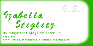 izabella stiglitz business card